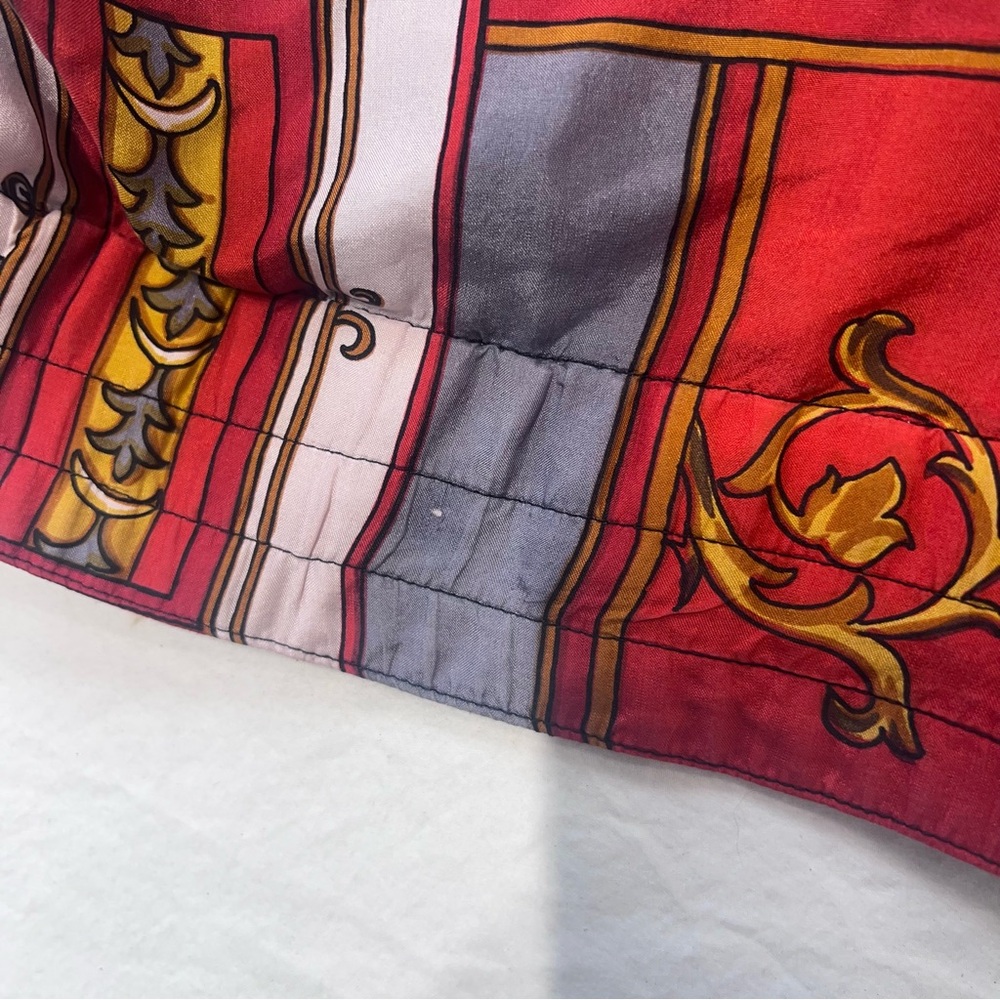 Stunt Collections 100% Silk satin Red Bomber Jacket Size Medium - Picture 7 of 8